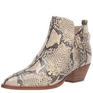 Sam Edelman Snakeskin Booties - Size 7